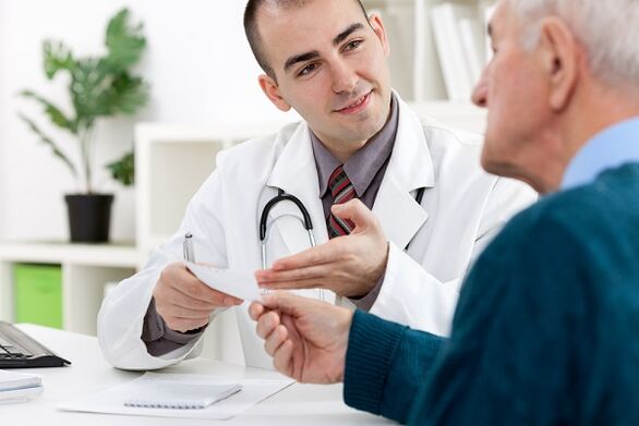 Go to the doctor due to the pathological exit in men